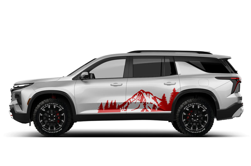 Mountain forest side graphics decals for Chevrolet Traverse