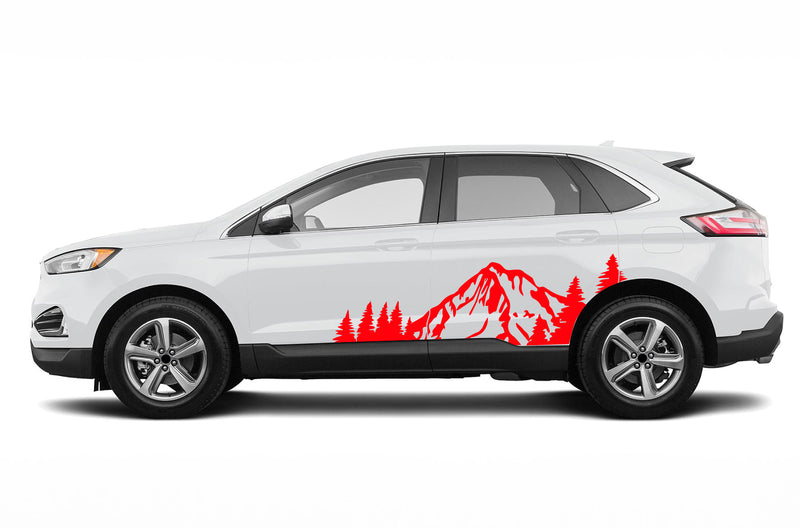 Mountain forest side decals graphics decals for Ford Edge