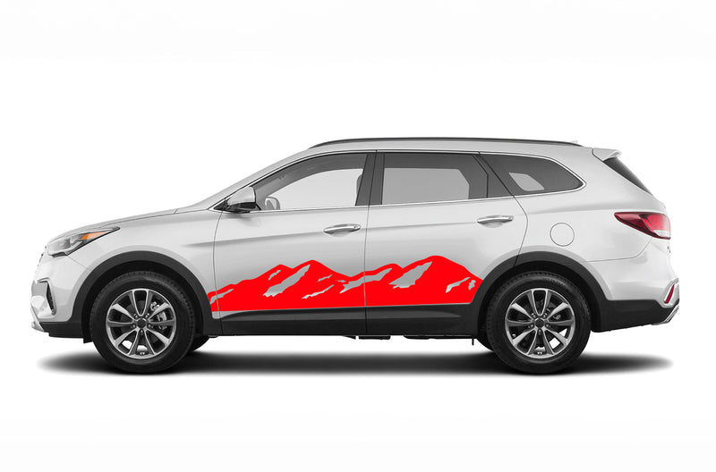 Mountain graphics decals for Hyundai Santa Fe 2019-2023