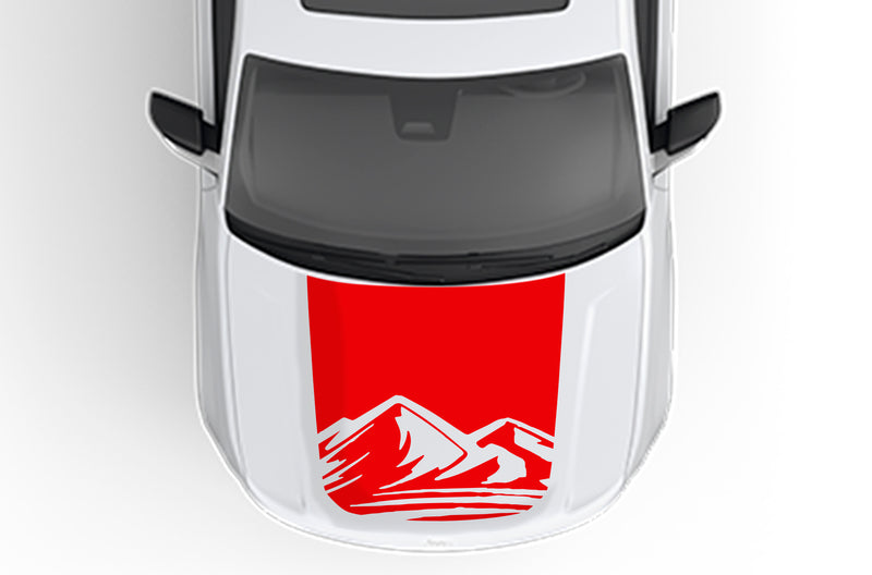 Mountain hood decals compatible with Jeep Grand Cherokee