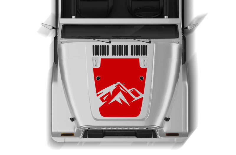 Mountain hood graphics decals for Jeep Wrangler TJ