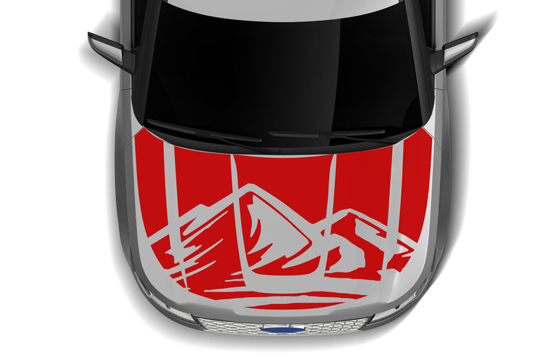 Mountain hood graphics decals for Ford Explorer 2013-2015