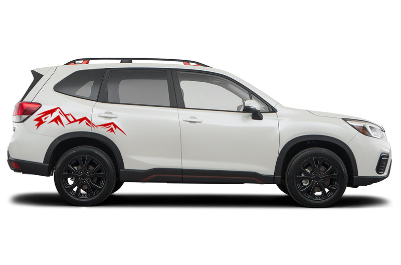 Mountain range graphics decals for Subaru Forester 2019-2024