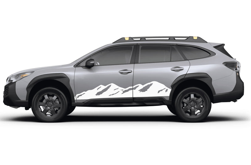 Mountains side graphics decals for Subaru Outback