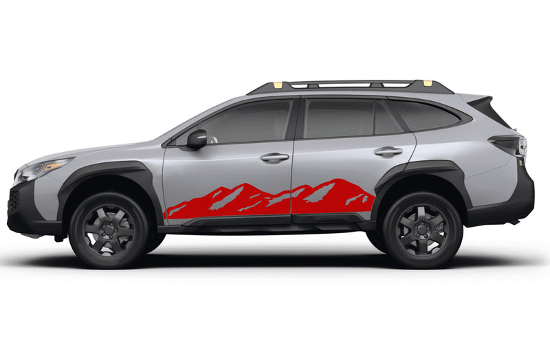 Mountains side graphics decals for Subaru Outback