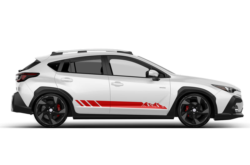 Mountain stripes side graphics decals for Subaru Crosstrek