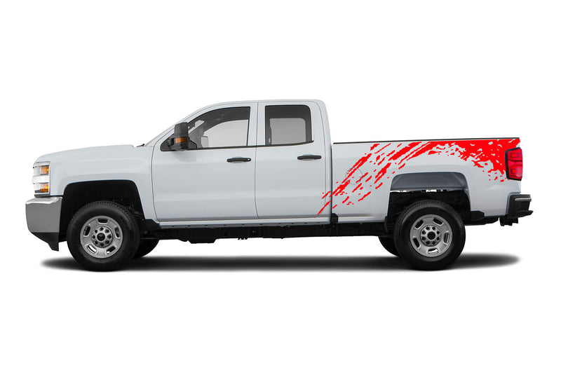 Mud splash bed decals for Chevrolet Silverado 2500HD 2015-2019