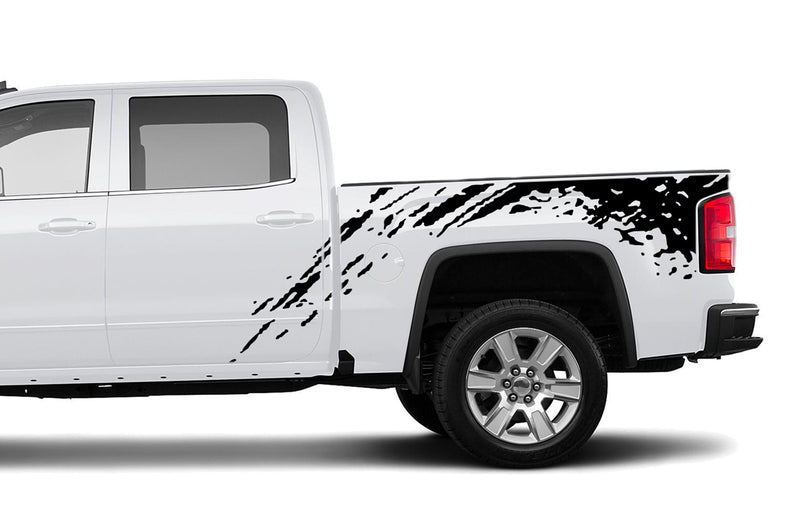 Mud splash side bed graphics decals for GMC Sierra 2014-2018