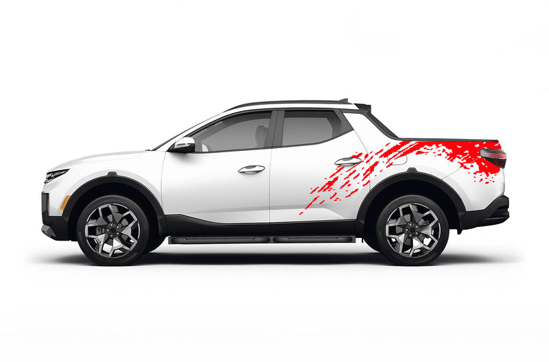 Mud splash back graphics decals for Hyundai Santa Cruz