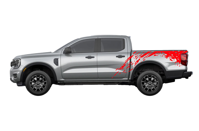 Mud splash bed side graphics decals for Ford Ranger