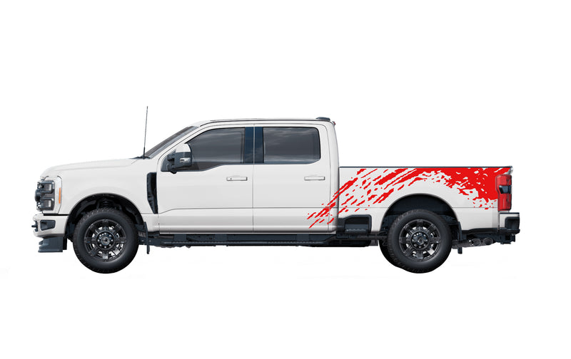 Mud splash side bed graphics decals for Ford F-250