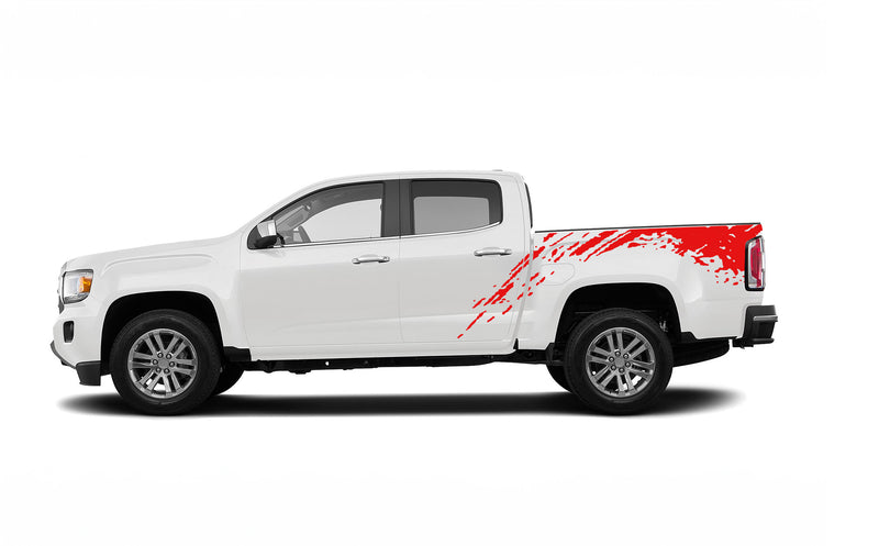 Mud splash side bed graphics decals for GMC Canyon 2015-2022