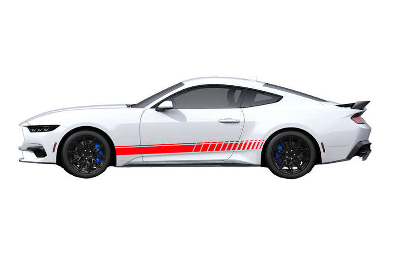 Lower side speed stripes graphics decals for Ford Mustang