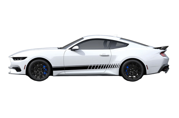 Lower side speed stripes graphics decals for Ford Mustang