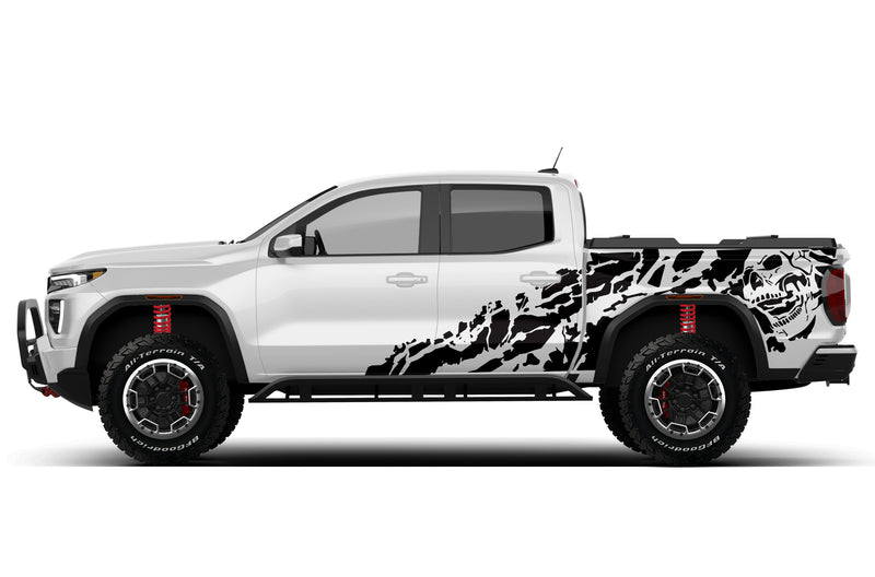 Nightmare shredded side graphics decals for GMC Canyon