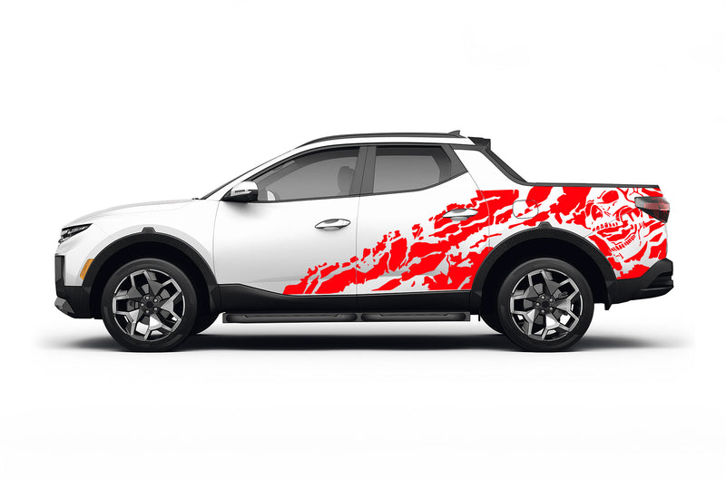 Nightmare shredded graphics decals for Hyundai Santa Cruz