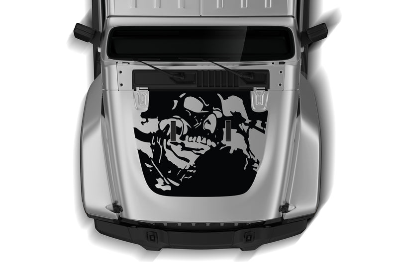 Nightmare style hood graphics decals compatible with Wrangler JL