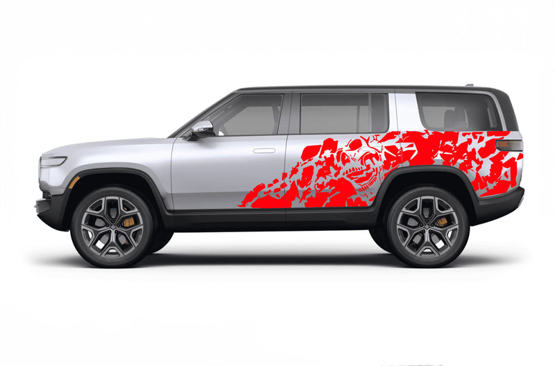 Nightmare shredded side graphics decals for Rivian R1S