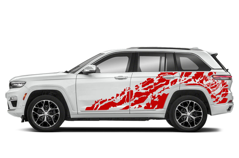 Nightmare shredded graphics decals compatible with Jeep Grand Cherokee