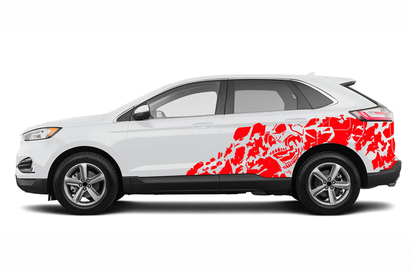 Nightmare shredded side decals graphics compatible with Ford Edge