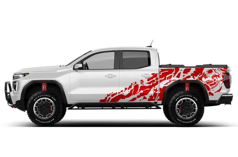 Nightmare shredded side graphics decals for GMC Canyon