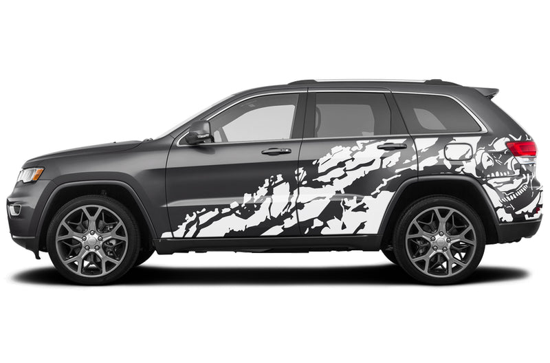 Nightmare shredded decal compatible with Jeep Grand Cherokee 2011-2021