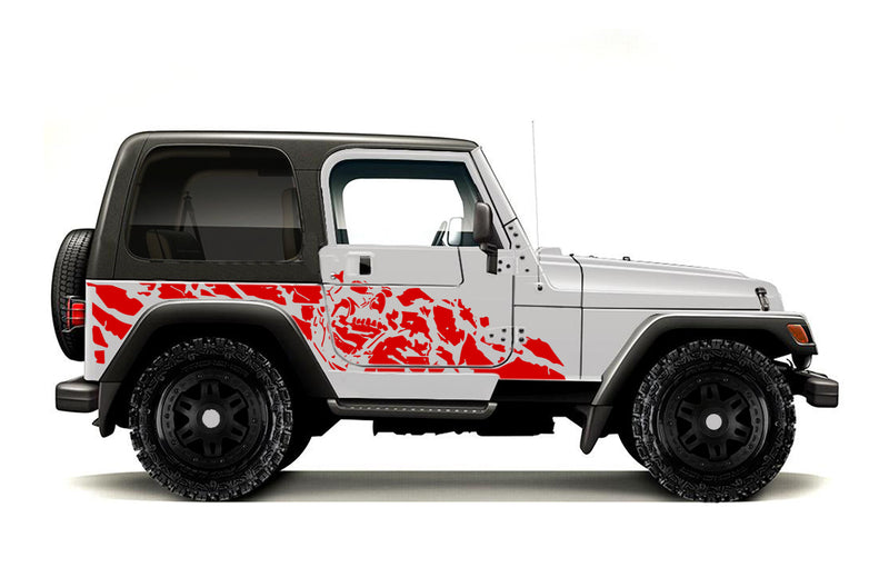 Nightmare side graphics decals for Jeep Wrangler TJ