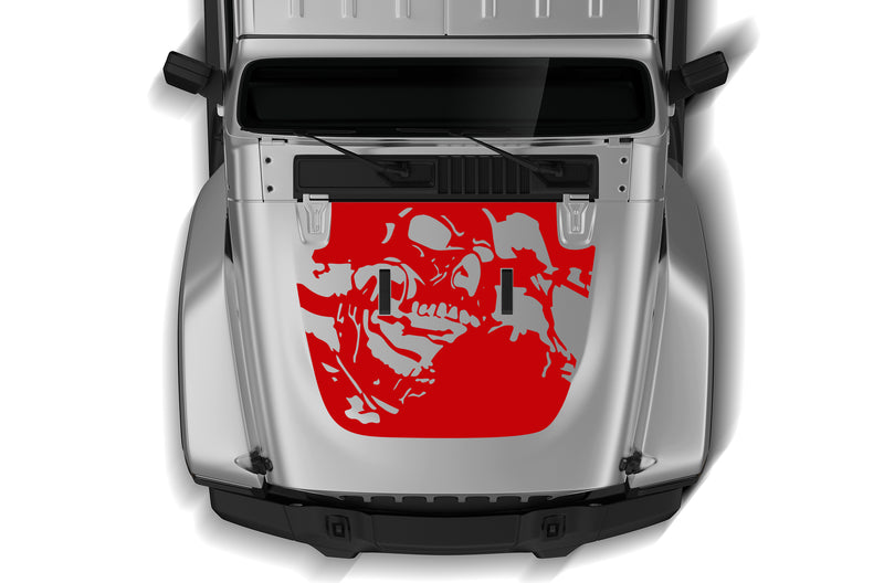 Nightmare style graphics hood decals for Jeep Gladiator JT