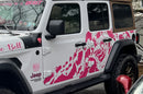 Nightmare side graphics decals compatible with Wrangler JL