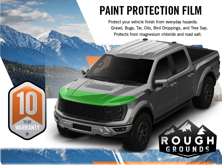 Pre-cut paint protection film kit for Ford F-150 Raptor partial hood