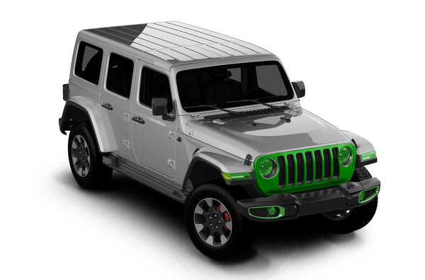 Pre-cut paint protection film kit for Wrangler JL grille and headlamp