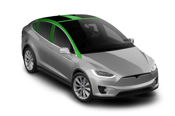 Pre-cut paint protection film (PPF) kit for Tesla Model X A-Pillar