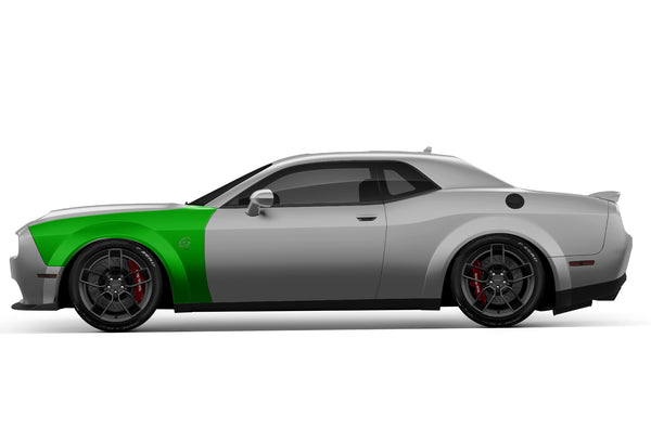 Pre-cut paint protection film kit for Dodge Challenger Front Fenders