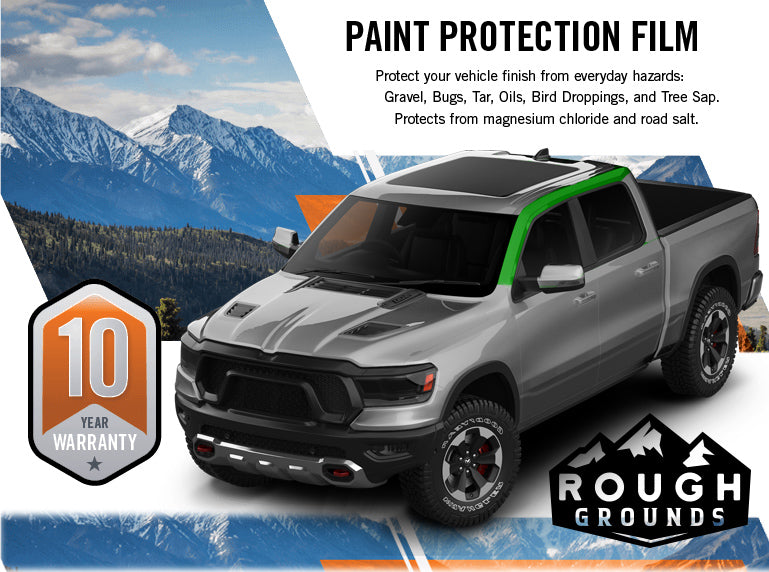 Pre-cut paint protection film (PPF) kit for Dodge Ram A-Pillar