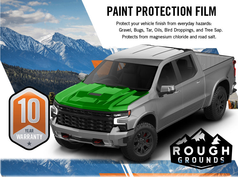 Pre-cut paint protection film (PPF) kit compatible with Chevrolet Silverado 1500 (Hood)