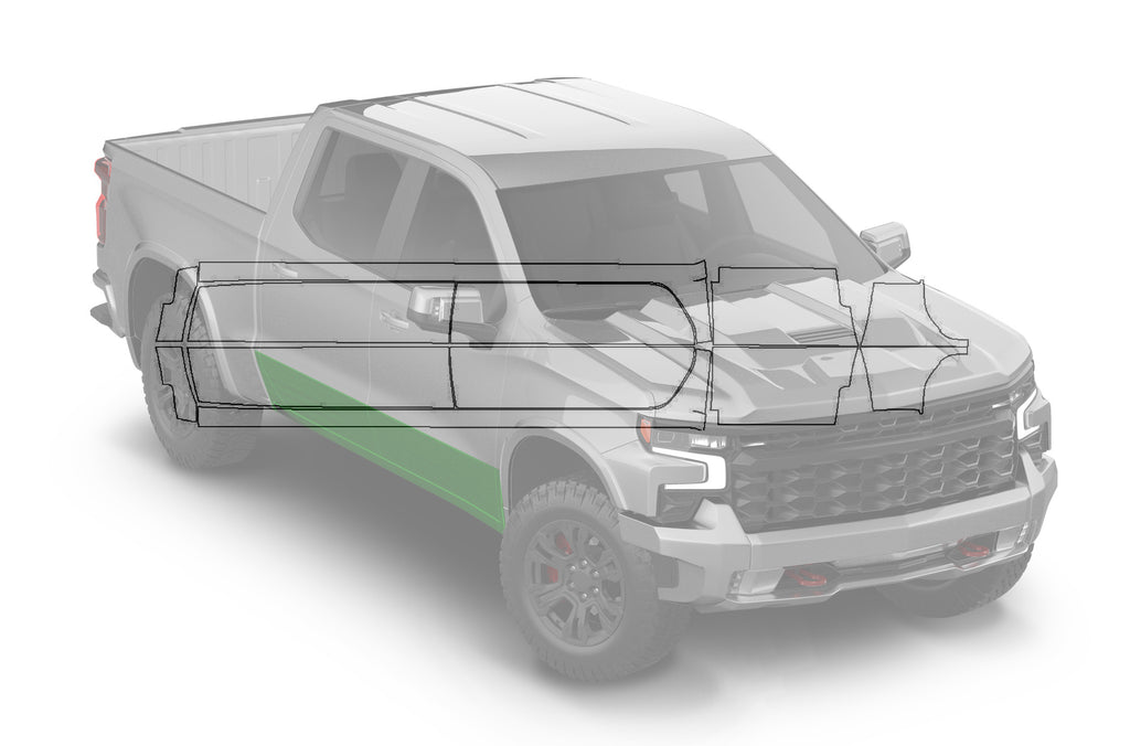Pre-cut (PPF) kit for Chevrolet Silverado 1500 Rocker Panels