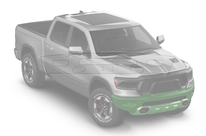 Pre-cut paint protection film (PPF) kit for Dodge Ram Front Bumper