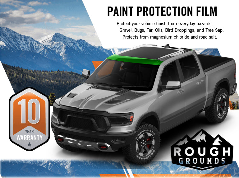 Pre-cut paint protection film (PPF) kit for Dodge Ram Partial Roof