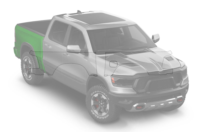 Pre-cut paint protection film (PPF) kit for Dodge Ram Rear Fenders