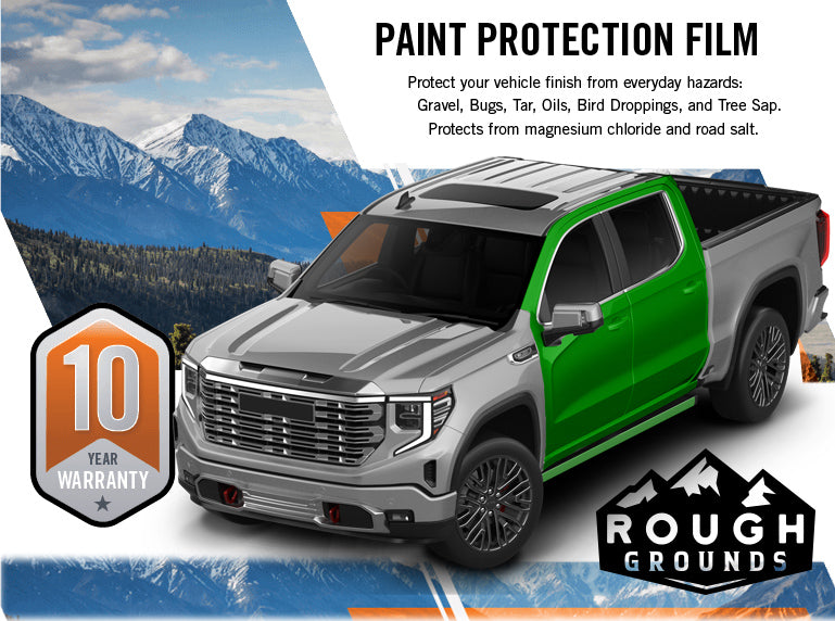 Pre-cut paint protection film kit for GMC Sierra Doors and Side Skirts
