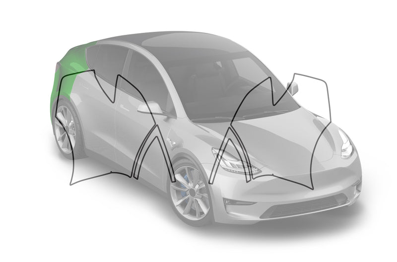 Pre-cut paint protection film kit for Tesla Model Y Rear Fenders