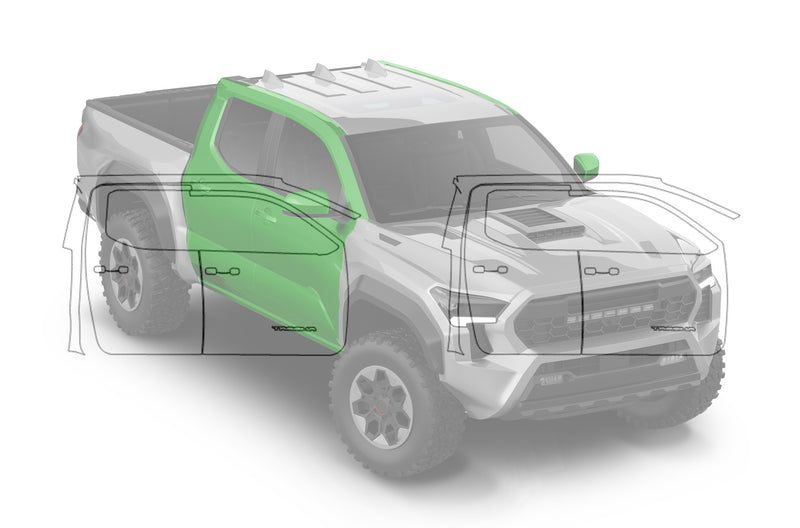Pre-cut paint protection film kit for Toyota Tacoma Doors & Skirts
