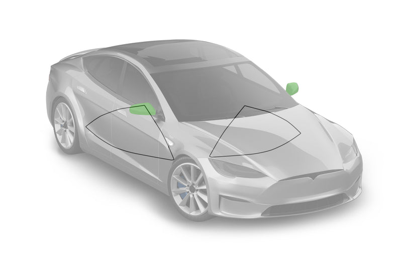 Pre-cut paint protection film (PPF) kit for Tesla Model S Mirrors