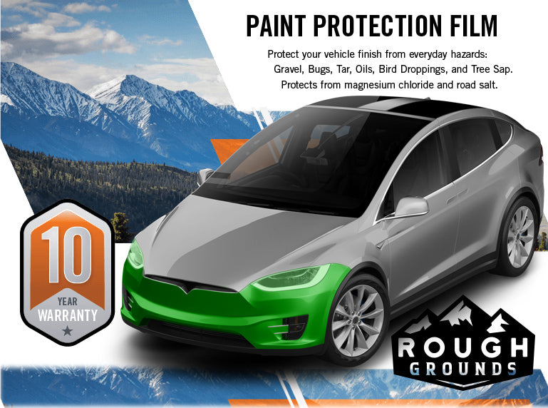 Pre-cut paint protection film kit for Tesla Model X Bumper & Headlamp