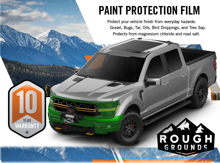 Pre-cut paint protection film kit for Ford F-150 bumper and headlamp