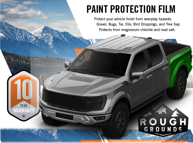 Pre-cut paint protection film (PPF) kit compatible with Ford F150 Raptor (Side Fenders)