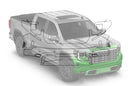 Pre-cut paint protection film kit for GMC Sierra Bumper and Headlamp
