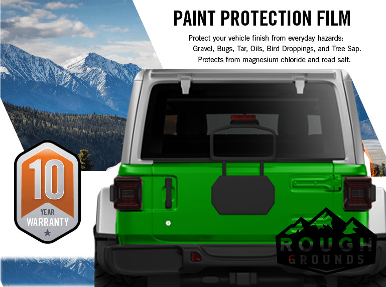 Pre-cut paint protection film (PPF) kit for Wrangler JL Trunk Lid