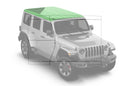 Pre-cut paint protection film (PPF) kit compatible with Jeep Wrangler JL (Roof)