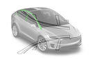Pre-cut paint protection film (PPF) kit compatible with Tesla Model Y (A-Pillar)